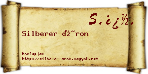 Silberer Áron névjegykártya
